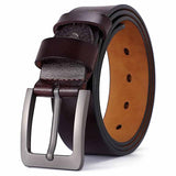 130 140 150 160 170cm Belt Men's Genuine Leather Strap Luxury Pin Buckle Belts Cummerbunds Ceinture Homme Mart Lion Auburn China 100cm