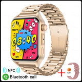 Smart Watch Men's Screen Always Display The Time Bluetooth Call IP68 Waterproof Women For Huawei Mart Lion Steel  Gold  