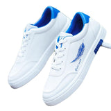 Men's Sneakers Casual Sports White Tenis Masculino Lace-Up Moccasin Trendy Flats Shoes Running Walking Mart Lion   