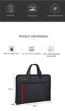  Briefcase Portable Document Bag Canvas Men's And Women A4 Office Zipper Multi-layer Waterproof Information Conference Bag Mart Lion - Mart Lion