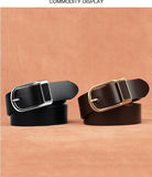 Genuine Leather For Men's Buckle Jeans Cowskin Casual Belts Cowboy Waistband Designer Mart Lion - Mart Lion