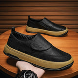 Genuine Leather Men Increase Casual Shoes Handmade Loafers Travel Breathable Slip on Black Soft Walking Leisure Mart Lion Black 39 