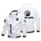Men Jackets Brp Can-am Logo Print Zipper Hip-hop High Street Baseball Windcheater Motorcycle Mart Lion   