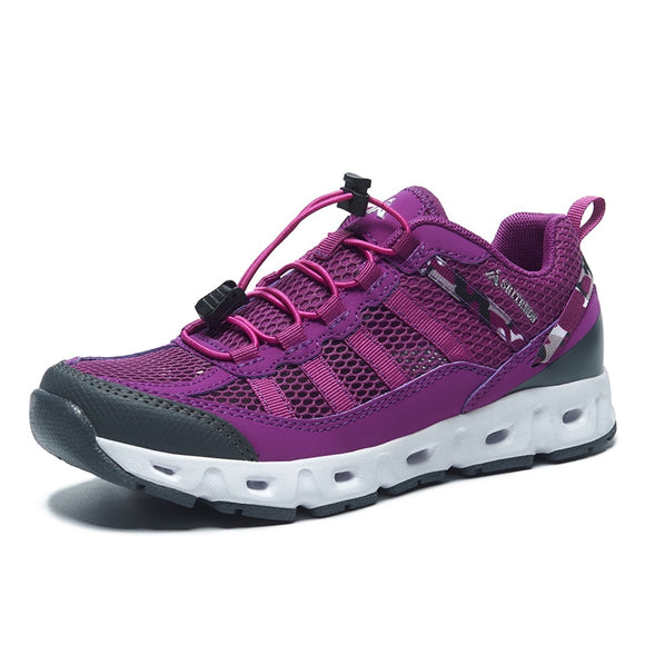 Summer Men's Mesh Hiking Shoes Quick dry Anti-Slip Wading Breathable Upstream Women Hiking Sneakers Mart Lion 9001  purple 36 