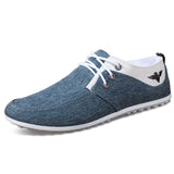 Men's Casual Shoes Canvas Flats Zapatos de hombre Driving Mart Lion   