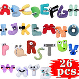 Alphabet Lore Plush Toy Anime Doll Kawaii 26 English Letters Stuffed Toy Kids Enlightenment Plush Toy Doll Mart Lion 26pcs A-Z  