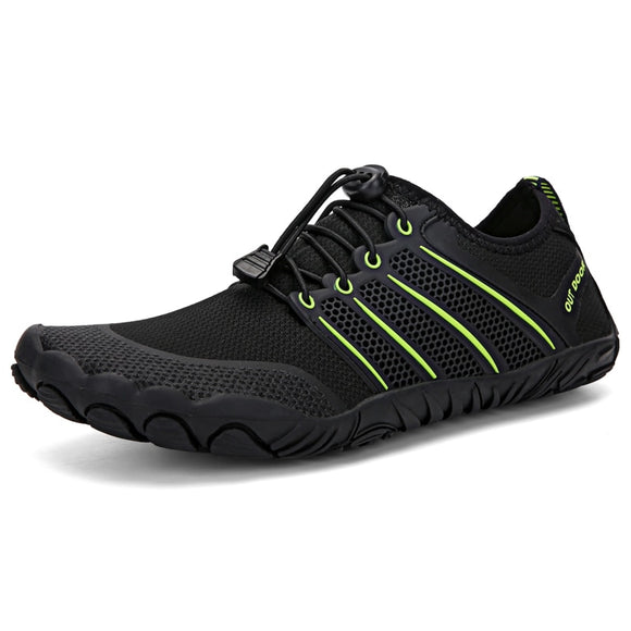 Light Men's Jogging Minimalist Shoes Summer Running Barefoot Beach Fitness Sports Sneakers Mart Lion 9519-BLACK GREEN 40 