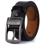Cow Genuine Leather Luxury Strap Belts Men's Classice Pin Buckle Leather Belt Mart Lion Black China 100cm