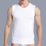 Men's Fitness Gyms Tank Top Men's Fitness Sleeveless Shirt Summer Breathable Sports Vest Undershirt Running Vest Mart Lion White L 