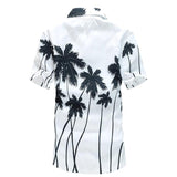 Aloha Hawaiian Shirt Men's Clothes Summer Camisa Havaiana Coconut Tree Printed Short Sleeve Men's Beach Wear Mart Lion   
