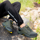 Padded Outdoor Men's Sneakers Breathable Trail Running Shoes Trekking Hiking Male Sports Shoes Tactical Men's Mart Lion   