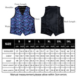 Men's Vest Tie Set Classic Wedding Paisley Black Gold Paisley Tuxedo Suit Vest Formal Dress Male Mart Lion   