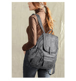 Women Leather Backpacks Vintage Female Shoulder Bag A Dos Travel Ladies Bagpack Mochilas School Girls Mart Lion   