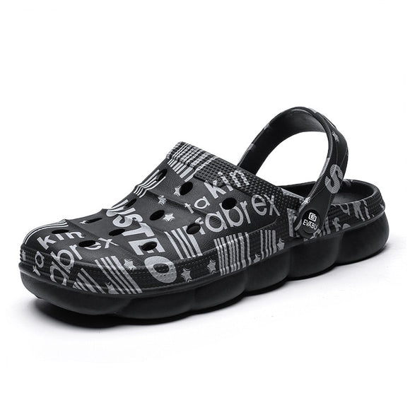Camouflage Slippers Men's Slip on Casual Shoes Covered Toe Beach Slides Summer Breathable Clogs Unisex Sandals Sneakers Mart Lion Black 5 