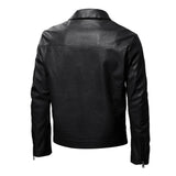 Men's Leather Jackets Steampunk Vintage Red Black Zipper Pu Leather Outerwear Motorcycle Windbreaker for Bomber Coats Mart Lion   