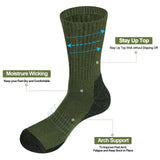 Men's Moisture Wicking Mid Calf Thermal Work Boot Sports Hiking Trekking Socks( 5 Pairs/Pack) Mart Lion   