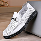 Luxury Men's Shoes Breathable Summer Casual Loafers White Black Flats Boat Walking Sneakers Zapatillas Hombre Mart Lion   