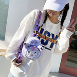 Kawaii Sanrioed My Melody Cinnamoroll Cartoon Plush Bag Anime Soft Stuffed Animals Plushie Backpack Girls Doll Toys Mart Lion NM-15  
