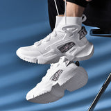 Men's High Top Socks Shoes Sneakers Trend Casual Outdoor Non-slip Breathable Mart Lion   