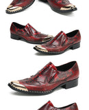 Stage Show Shoes Man Patent Leather Nightclub Man Dress Pointed Formal Oxfords Mart Lion   