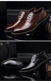 Men Dress Shoes Lace-Up Genuine Leather Men's Office Flats Wedding Party Oxfords EUR Mart Lion   