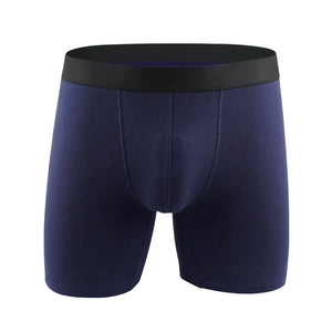 Man's Boxer Cotton Underwear Ropa Interior Hombre Underpants Bokserki Meskie Calzoncillos Long Lingerie Panties Shorts Mart Lion Blue-4pcs Asia XL 