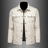 Lightweight men's shirt down jacket Parkas Winter Warm casual 90% White Duck Down jacket Male Puffer Mart Lion Beige M 45-57KG 
