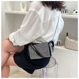  Rhinestone Handbags Tide Diamond Bags for Women Armpit Bag Simple Fresh Single Shoulder Crossbody Female Bag Mart Lion - Mart Lion