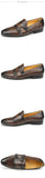 Slip-on Men's Shoes Loafers Spectator texture Low Heel Metal buckle monk Elegant Wedding Party Designer dress Mart Lion   