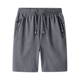 Men's Shorts Hot Summer Casual Cotton Style Boardshort Bermuda Drawstring Elastic Waist Breeches Beach Shorts Mart Lion Dark Grey L 