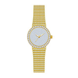 Rhinestone Diamond Women Watches Ladies Gold Watch Bracelet Female Relogio Feminino Mart Lion Gold049  