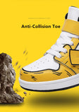 Yellow Boys Skateboard Shoes Girls High Top Wear-resisting Sneakers for Kids Winter Basketball Basket Enfant Mart Lion   