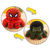 Marvel Plush Doll Avengers Spiderman Iron Man Captain Hulk Thanos Octopus Plush Cartoon Toy That Can Be Flipped Kid Mart Lion 20cm C 