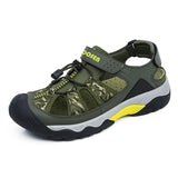 Men's Sandals Breathable Beach Hiking Shoes Thick Sole Closed Toe Aqua Shoes Casual for Fishing Mart Lion Green 39 