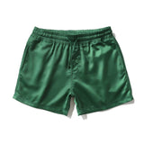 Men's Casual Sleep Bottom Shorts White Silky Pajamas Shorts Drawstring Pocket Satin Homewear Lounge Beach Boxershorts Mart Lion Green S China