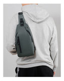 Men's Chest Bag Outdoor Sports Messenger Bag Multifunctional Waterproof Oxford Cloth Shoulder Bag Sling Bag Mart Lion   