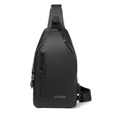 Men's Chest Bag Outdoor Sports Messenger Bag Multifunctional Waterproof Oxford Cloth Shoulder Bag Sling Bag Mart Lion Black 33 x 16 x11 cm 