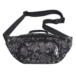 Men's Waist Bag Casual Canvas Boy Fanny Pack Male Leisure Chest Bags Trendy Shoulder Chest Phone Purse Mart Lion Black chest bag (30cm<Max Length<50cm) 