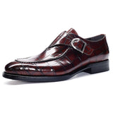 Classic Flat Shoes Men's Designer Formal Dress Leather Loafers Valentine Gifts Mart Lion   