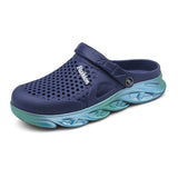 Unisex Summer Sandals Women Men's Platform Slippers Beach Eva Sole Slide Sandal Clogs Mart Lion Blue 36 