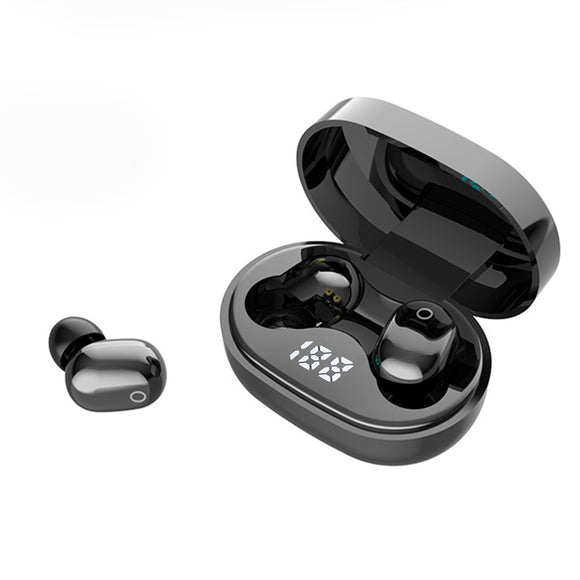 TWS Bluetooth Earphone Waterproof Sports Noise Reduction Wireless Headphones In-Ear Earbuds Headset HD Mic For Smart Phone Mart Lion E6S Black  