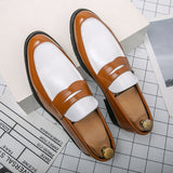 Men's Leather Shoes Formal Office Dress Flat Oxford Breathable Party Wedding Mart Lion   