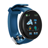 D18 Smart Watch Men's Blood Pressure Waterproof Smartwatch Women Heart Rate Monitor Fitness Tracker Watch Sport For Android IOS Mart Lion Blue  