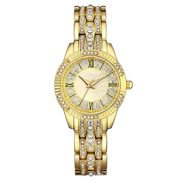 Classic Ladies Watches For Women Geneva Clock Reloj Mujer Feminino Mart Lion Gold China 