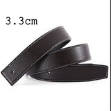 3.3cm 3.7cm Smooth Buckle belt without Buckle Real Genuine Leather Belt Body No Buckle Cowskin Belts Black Brown Blue White Red Mart Lion 3.3cm Coffee China 105cm