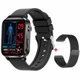 Smart Watch 1.7inch Laser Treatment Body Temperature Accurate SPO2 BP 24H Heart Rate Health Monitoring Smartwatch Mart Lion Dual Strap  
