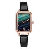 Women Wristwatches Full Stainless Steel Square Ladies Quartz Watch Bracelet Set Mart Lion C6 BlackGreen China 