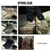 Tactical Military Combat Boots Men's Genuine Leather US Army Hunting Trekking Camping Mountaineering Winter Work Shoes Mart Lion   