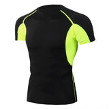 Quick Dry Running Shirt Men's Rashgard Fitness Sport Gym T-shirt Bodybuilding Gym Clothing Workout Short Sleeve Mart Lion TD83 M 