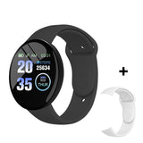 D18 Pro Smart Watch Men Women Bluetooth Fitness Tracker Bracelet Sport Heart Rate Blood Pressure Kids Smartwatch for IOS Android Mart Lion Black Add 1 Strap  